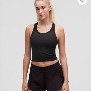 Lululemon Athletica Black Swiftly Tech Cropped Racerback Tank Top 2.0